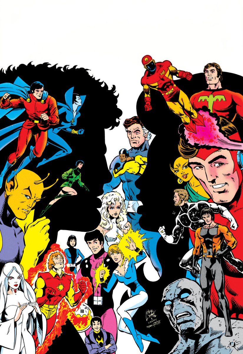 AquamanUniverse's tweet photo. In anticipation of details for @Williamson_Josh's new Legion of Super-Heroes series, please enjoy some cover art by the late, great Steve Lightle from the acclaimed 1984 Baxter LSH run! 🌠 https://t.co/3NFZSk38Jh