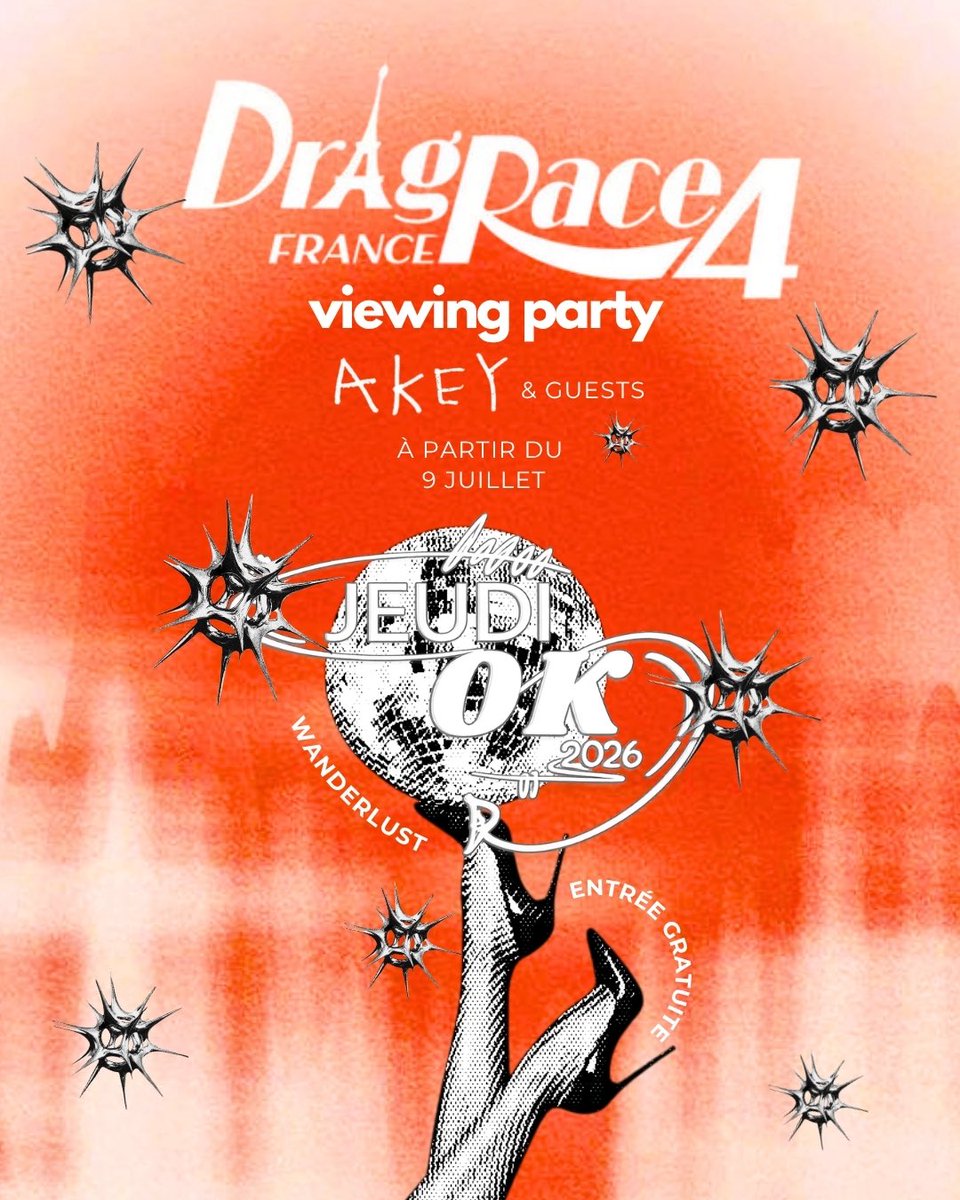 stillakey's tweet photo. jeudi AKEY is back asf af 🫦

cet été on se retrouve tous les jeudis à partir du 9 juillet à la Wanderlust, où je vais host les viewings de Drag Race France saison 4 avec des guests de folie !

see y’all there !
<3 https://t.co/MQZLinhhSv