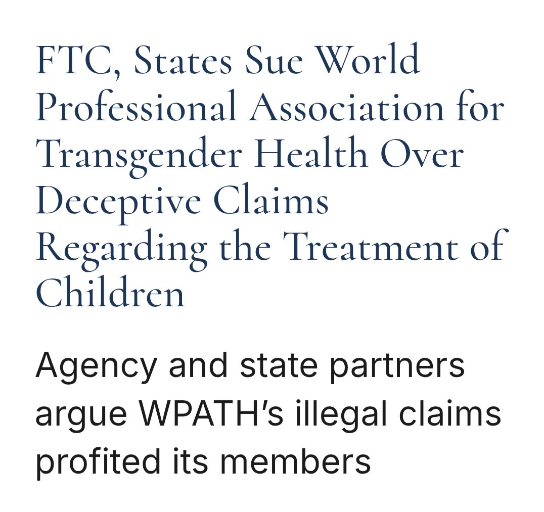 EWess92's tweet photo. Can a so-called medical association recommend experimental sex change procedures for kids without scientific evidence? @FTC, @AGIowa, @mikehilgers, @KenPaxtonTX &amp; @AGofAlaska say "No!" Classic deceptive practice lawsuit on file. This is one to watch 👀 https://t.co/83HzX2nI0V