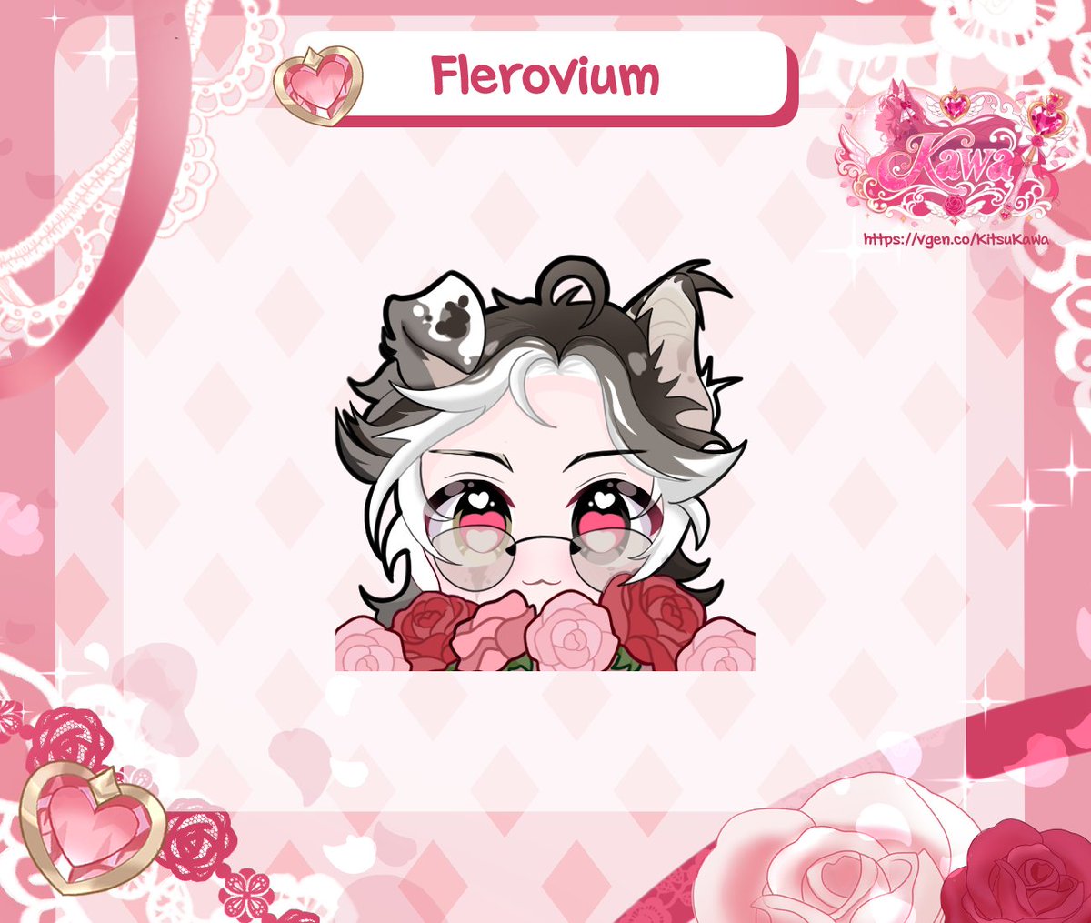 KitsuuKawa's tweet photo. 💓🌹 YCh spring profile commission for flerovium! It's always fun to do those emotes! 🌱 https://t.co/u6skRE6eL1
