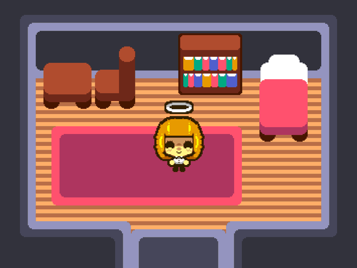 bugboybitter's tweet photo. Anything I should add to this bedroom? #indiedev #pixelart https://t.co/x1VyGnJ9ZA