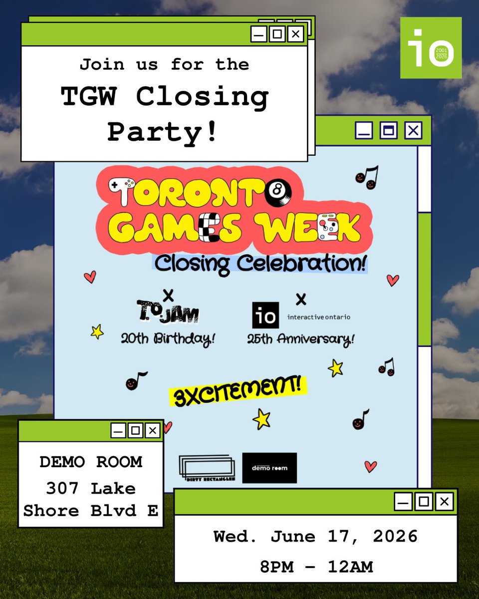 IOnews's tweet photo. Today’s the day🎉- Get your ticket! IO is proud to partner with @torontogameswk to celebrate #TGW26 and #IO25. Be sure to check out the IO photo booth!

When: TONIGHT! 8PM-Midnight
Where: Demo Room
Cost: IO Members $15
Non-Member prices vary
🎟️: https://t.co/HIv51CaJkZ https://t.co/bMY4VpVNFr