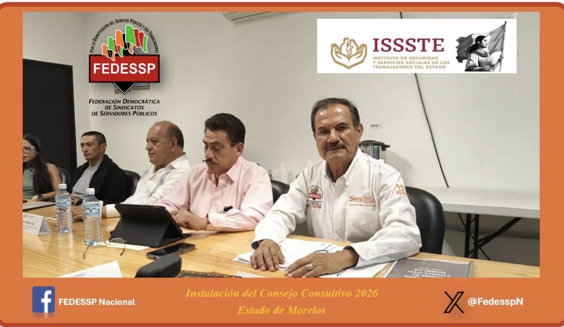 FedesspN's tweet photo. #Enterate
Instalación del Consejo Consultivo 2026 @ISSSTE
Mtro. Luis Manuel Rodríguez Olvera
Consejero en el Estado de Morelos, acreditado por @FedesspN.
“Por la Dignificación del Servicio Público y sus Trabajadores”
@agusaviles1
@sntsadersecc01
@censntsict
@marudavalos29 https://t.co/vl9etg4QhI