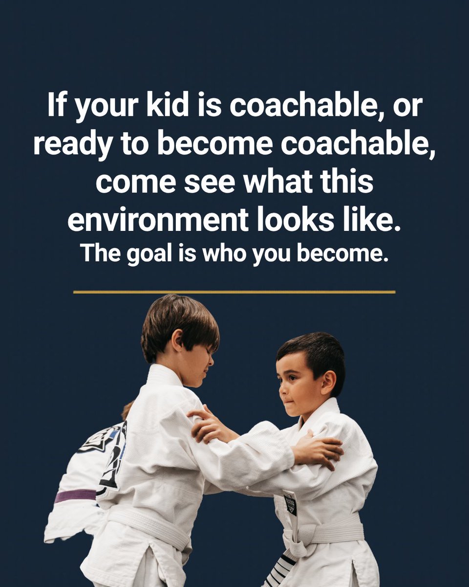 RGJJOC's tweet photo. After 35 years of teaching, I've learned something that surprises most parents.

It's not talent. It's not starting young. It's not even effort.

Swipe through to see what actually separates the kids who transform from the ones who don't.

If your kid is coachable, or ready to become coachable, I'd love to have a conversation. Come see what this environment looks like.

The goal is who you become.
