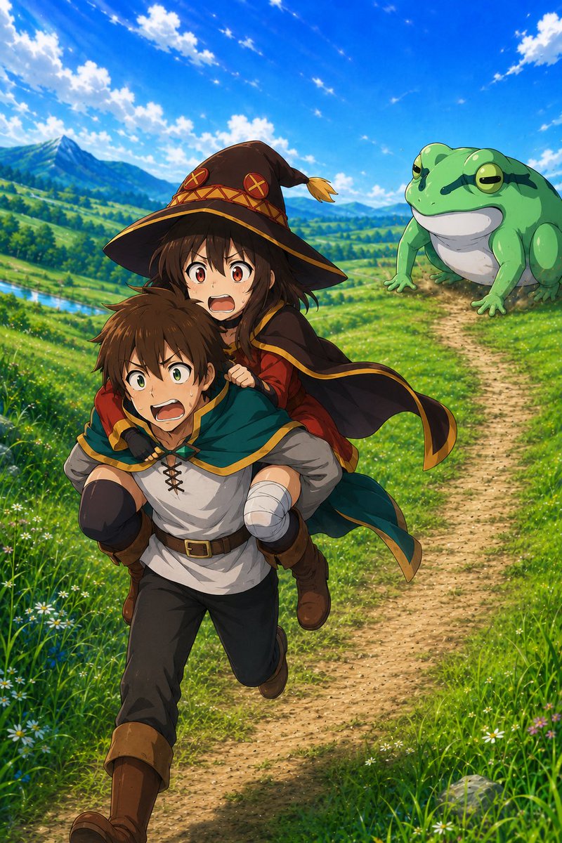 izz_lqb's tweet photo. カエルが

#konosuba
#megumin
#kazuma
#めぐみん
#かずま
#AIart https://t.co/o6xxMsPPf0