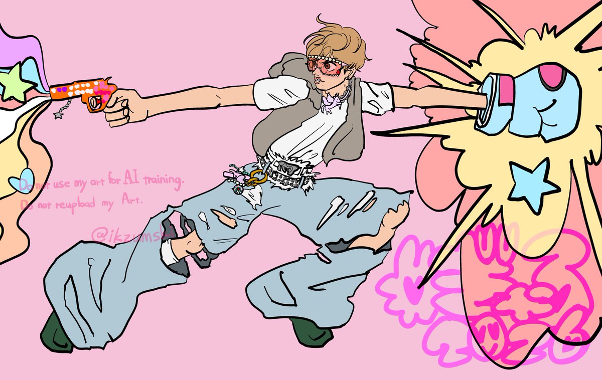 ikzumski's tweet photo. 🔫も🥊もいけんのカッケー🤩✨となり描いた♪

https://t.co/SmKDFaAwKW https://t.co/RvqywM0D33