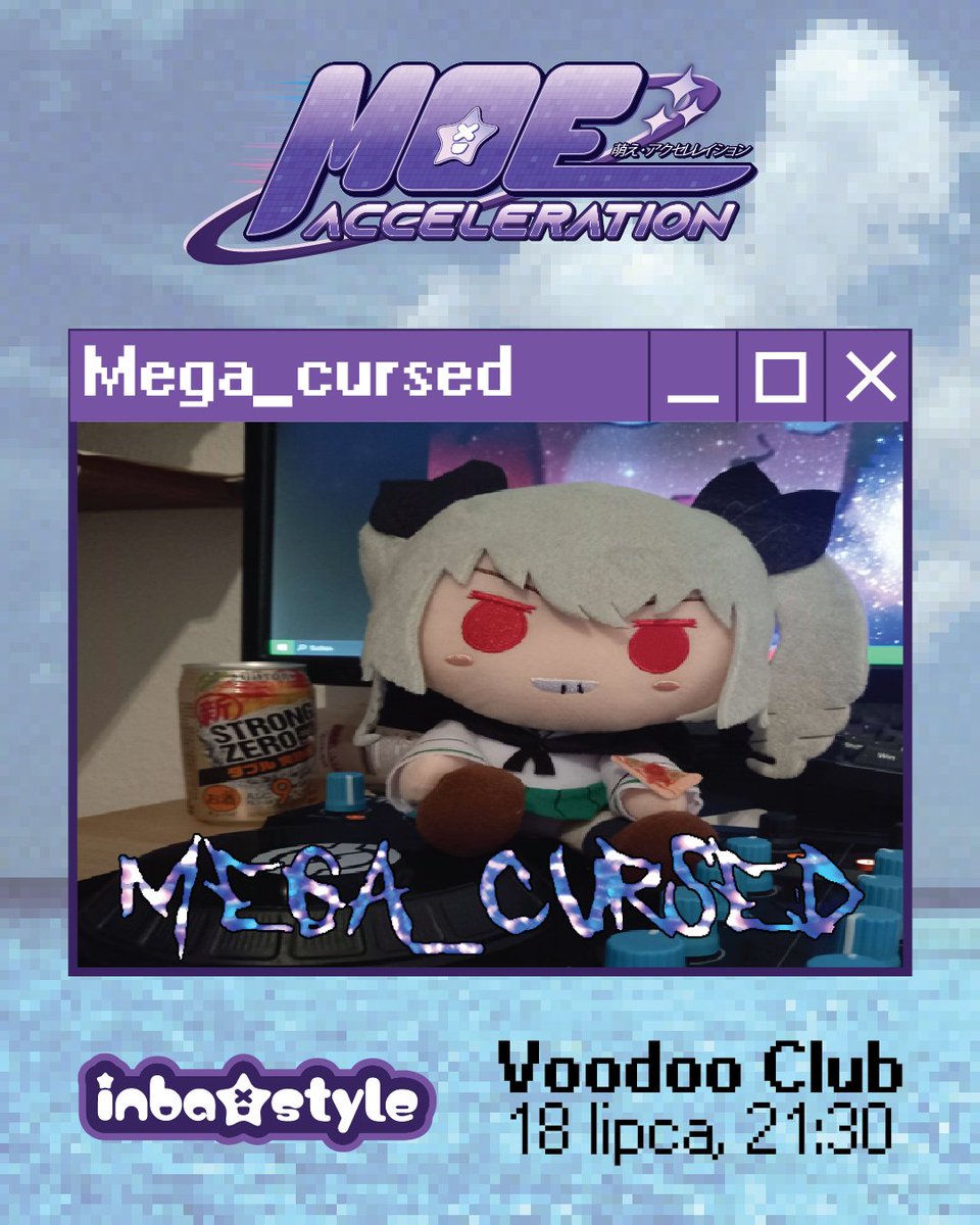 inbastyle's tweet photo. [PL]
Moe Acceleration DJ Showcase #1:

Mega_cursed (@mega_cursed)

DJ i producent remixów z Niemiec. W swoim repertuarze ma także współprace z różnymi netlabelami na całym świecie-na naszym stoisku z merchem będziecie w stanie zakupić jego płytę, którą sprzedawał w Japonii na M3! https://t.co/eAtavOOUw8