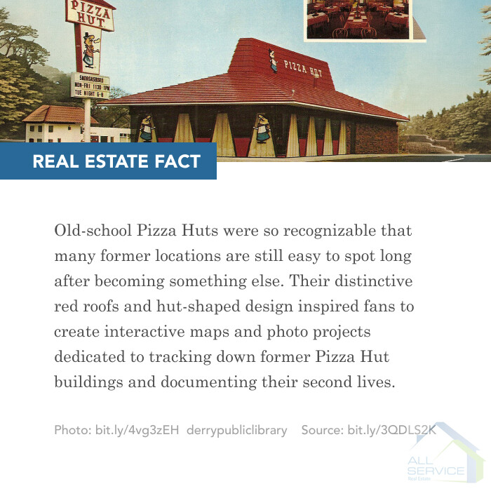 ALLSERVICE's tweet photo. Real Estate Fact    
#realestatefact #interestingfact #PizzaHut https://t.co/xtHF8Gu3vJ