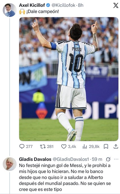 jlsantana's tweet photo. Andá ahorrando para el geriátrico, Gladis. https://t.co/blJBMf0lYQ