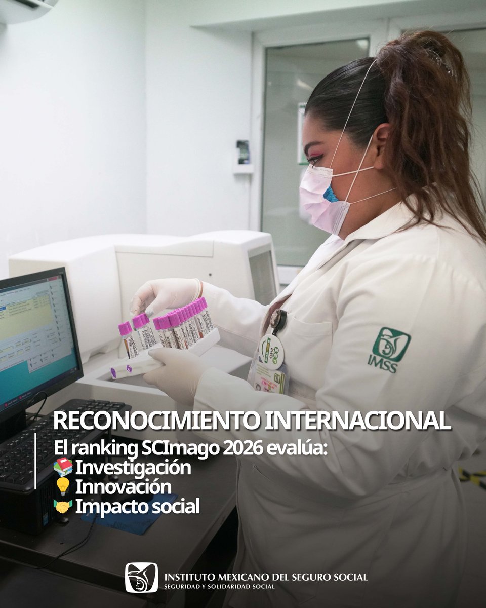 Tu_IMSS's tweet photo. ✅ Investigación en el IMSS dentro del top 10 en América Latina; avanza desarrollo de patentes y publicaciones científicas.

⏭️⏭️ https://t.co/YmgL1sI31H https://t.co/73NP1p5O3Z