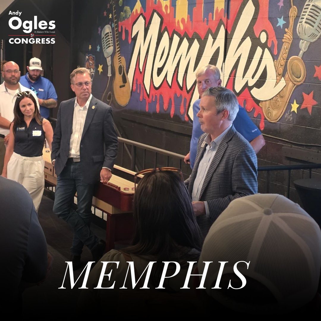 AndyOgles's tweet photo. Memphians are ready to take their city back from Democrat leaders who let chaos take hold. 

They deserve America First representation that fights for safe streets, strong communities, and booming industry. 

I’m ready to deliver. https://t.co/Pw6C9anFYs