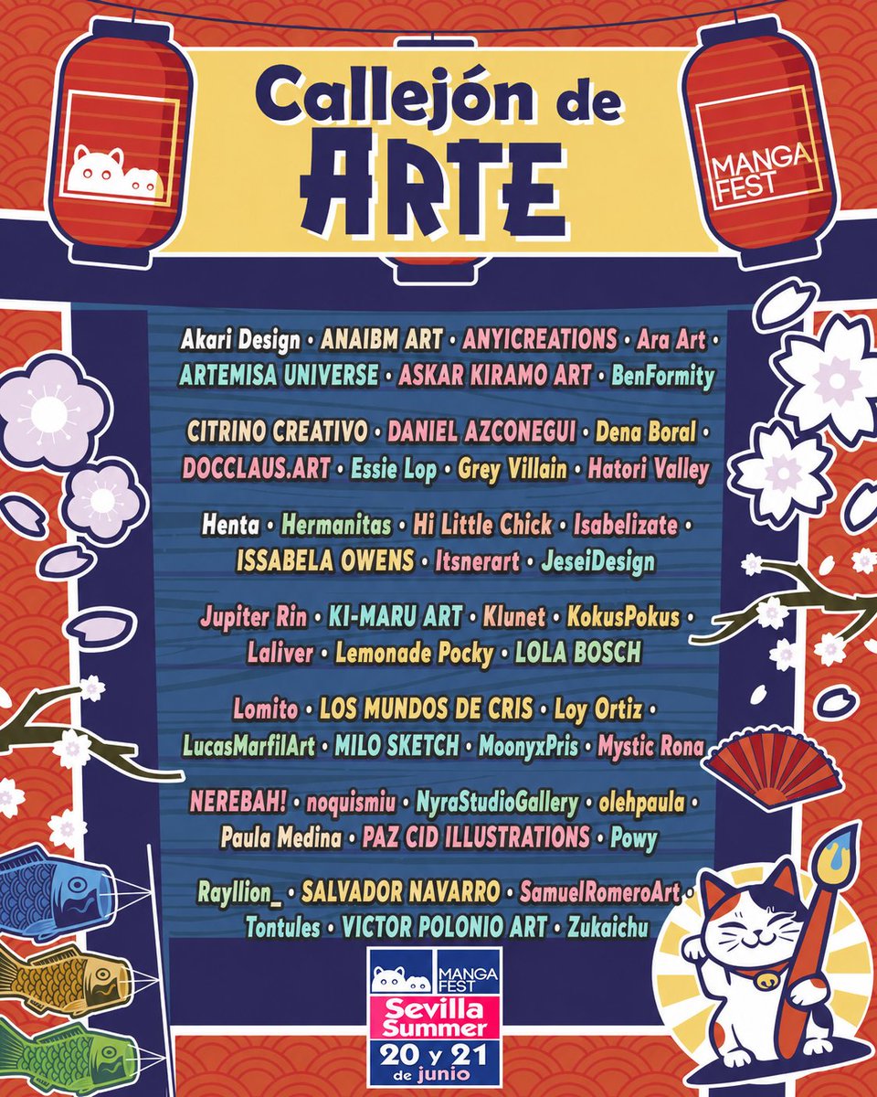 Mangafest's tweet photo. 🎨 Ilustración, diseño y muchísimo talento
🧵 Handmade, creatividad y piezas únicas

En Mangafest Summer Edition reuniremos más de 40 stands de arte y más de 40 stands de artesanía en un espacio pensado para descubrir, inspirarte y encontrar auténticas maravillas

Ve haciendo hueco, porque vas a querer llevarte más de una cosa 👀✨

📅 20 y 21 de junio
📍 @fibesevilla 
💻 https://t.co/2Do0OeLQiq
