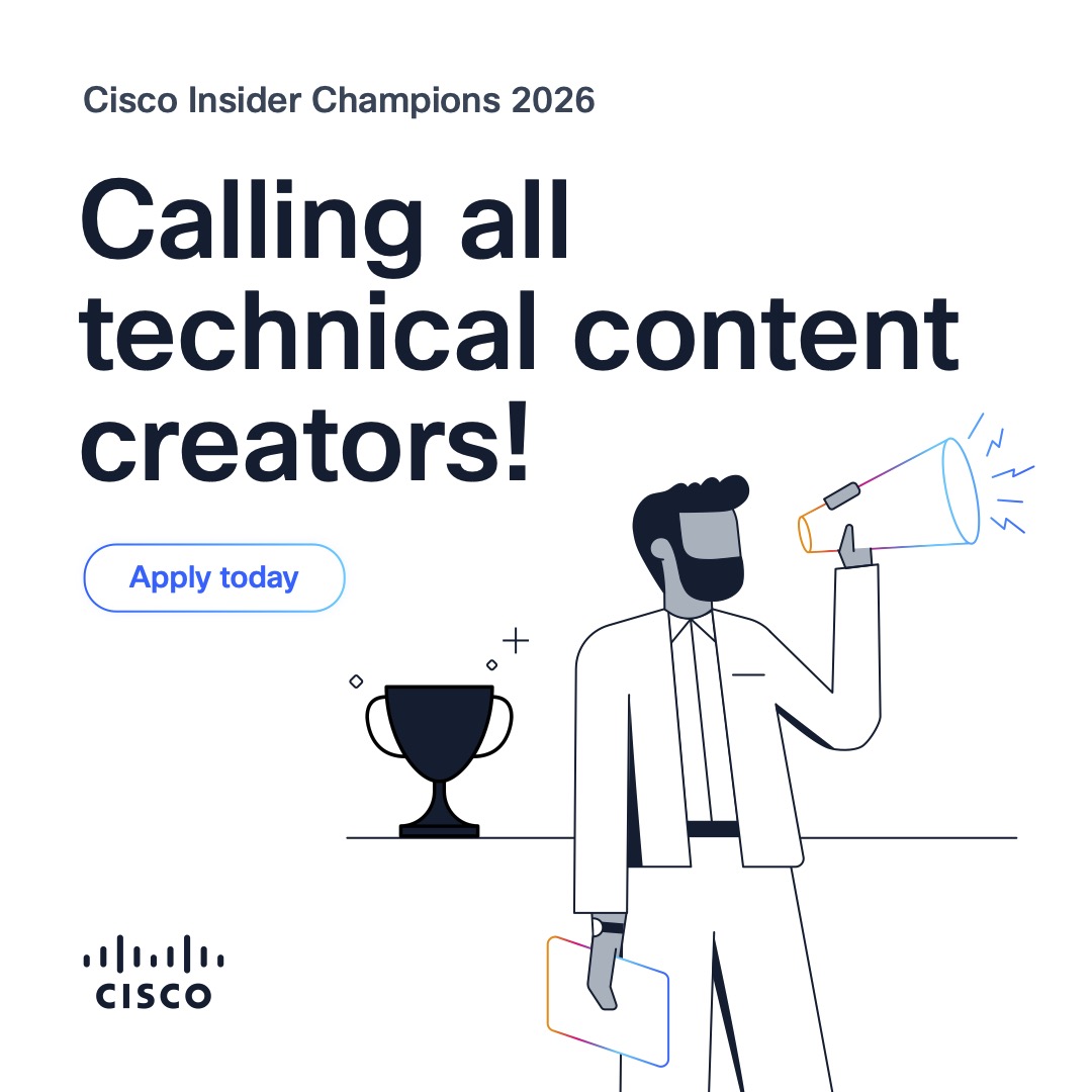 CiscoChampion's tweet photo. The Cisco Champion program is officially accepting applications! 🚀

Are you a technical influencer passionate about sharing your expertise and shaping the future of Cisco tech?

We want to hear from you.

Submit your application today: https://t.co/hAKdmW57HJ https://t.co/rtzwRZsmma