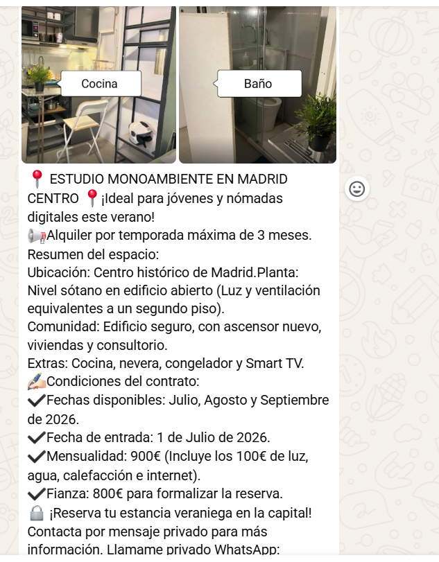 caseystonedd's tweet photo. oye cuando se le va a acabar el chiringuito a esta gente??? 900€ mensuales por estar en un sotano en el que tienes el vater en la ducha qué animalada es esta https://t.co/0VSaWOYYJh