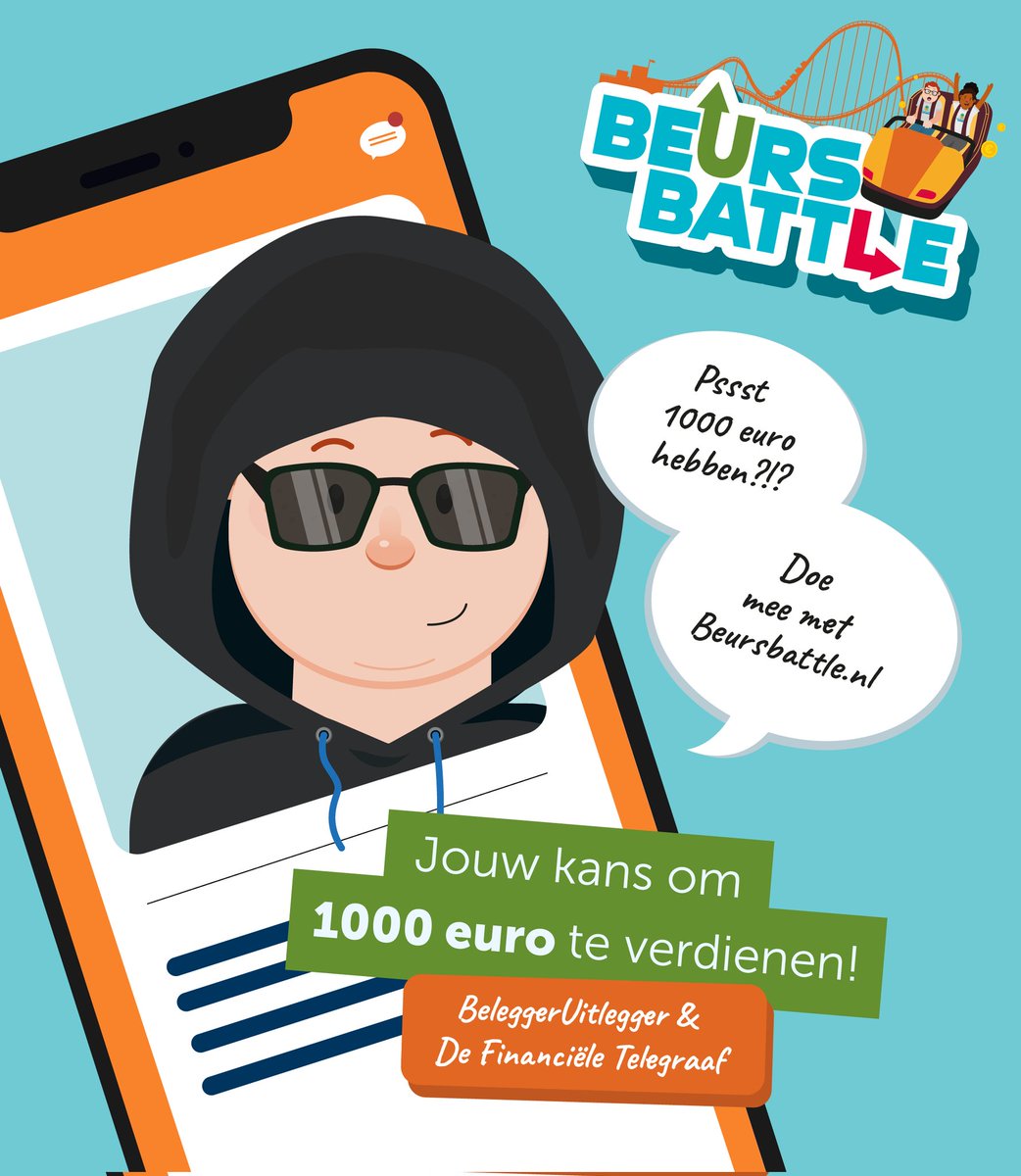 BeleggerUitleg's tweet photo. 📈💸 Wil jij beleggen met 1000 euro? 🏆 

De Financiële Telegraaf en BeleggerUitlegger zoeken familieduo’s uit verschillende generaties om het tegen elkaar op te nemen op de beurs! 

#BeursBattle #Beleggen #DeFinanciëleTelegraaf #BeleggerUitlegger #Beurs #Familieduo #Generaties https://t.co/tES4bD9bJW