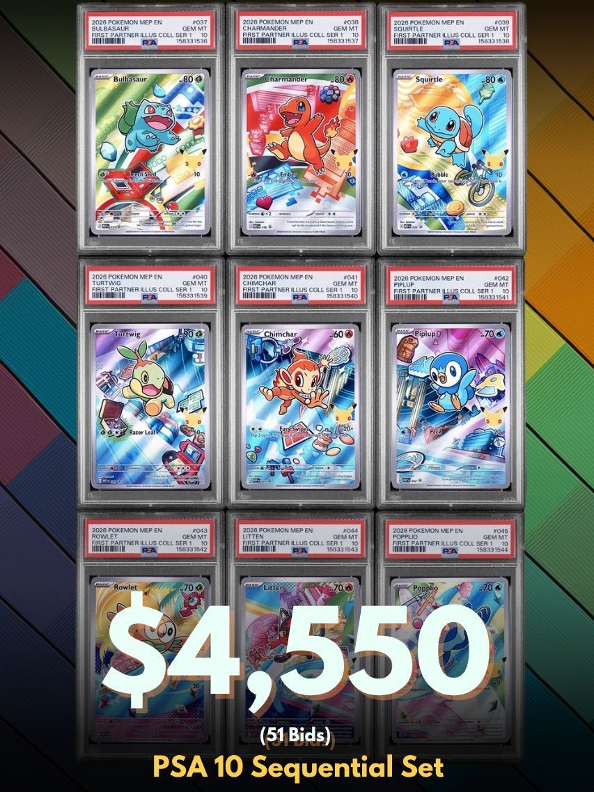 🚨 海外ポケカ情報 First Partner Illustration Collection PSA10連番9