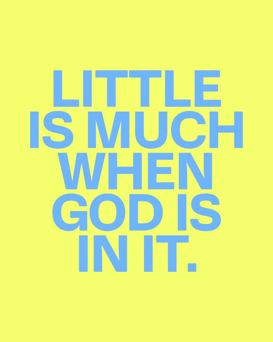 FBCCOLUMBUS's tweet photo. Little is much when God is in it. ✨ What seems small in our hands can become extraordinary when placed in His. Trust Him with your gifts, your time, and your faith—He specializes in multiplying what we surrender.

2 Corinthians 9:8 https://t.co/zp2jrcOAcw
