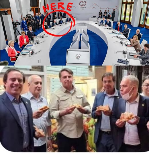 Pointkibomba's tweet photo. @LelioRoberto @CarolDeToni @jairbolsonaro @FlavioBolsonaro @BolsonaroSP @CarlosBolsonaro Lula não tem prestígio no G7? Interessante. E por que então tá reunindo bilateral com Trump, discutindo comércio, combustível, acordos? Inveja mesmo é fod@📷 https://t.co/cqTCrqP0lU