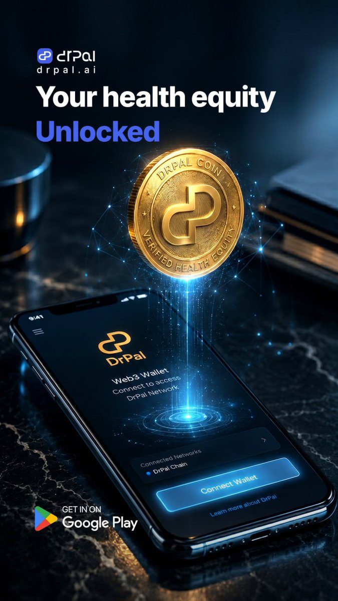 DrPAL_ai's tweet photo. Your health equity, unlocked

🔹Most health apps reward you with confined "points." We reward you with sovereign assets. That is the difference between a game and a real economy.

🔹Connect your personal crypto wallet directly to DrPal. Your minted coins transfer to your decentralized wallet with a single tap.

🔹Your movement is now a liquid asset. Hold it on the blockchain, trade it, or leverage it. The choice is absolute.

🔹Your physical effort, validated by physicians, secured by the blockchain. This is the next generation of wellness.

⚡️Claim your equity.
Connect your wallet in the DrPal app today.

📥 Download DrPal

📱 iOS: https://t.co/W5LdQQLS8x
📌 Android: https://t.co/9jqMrDyEaP