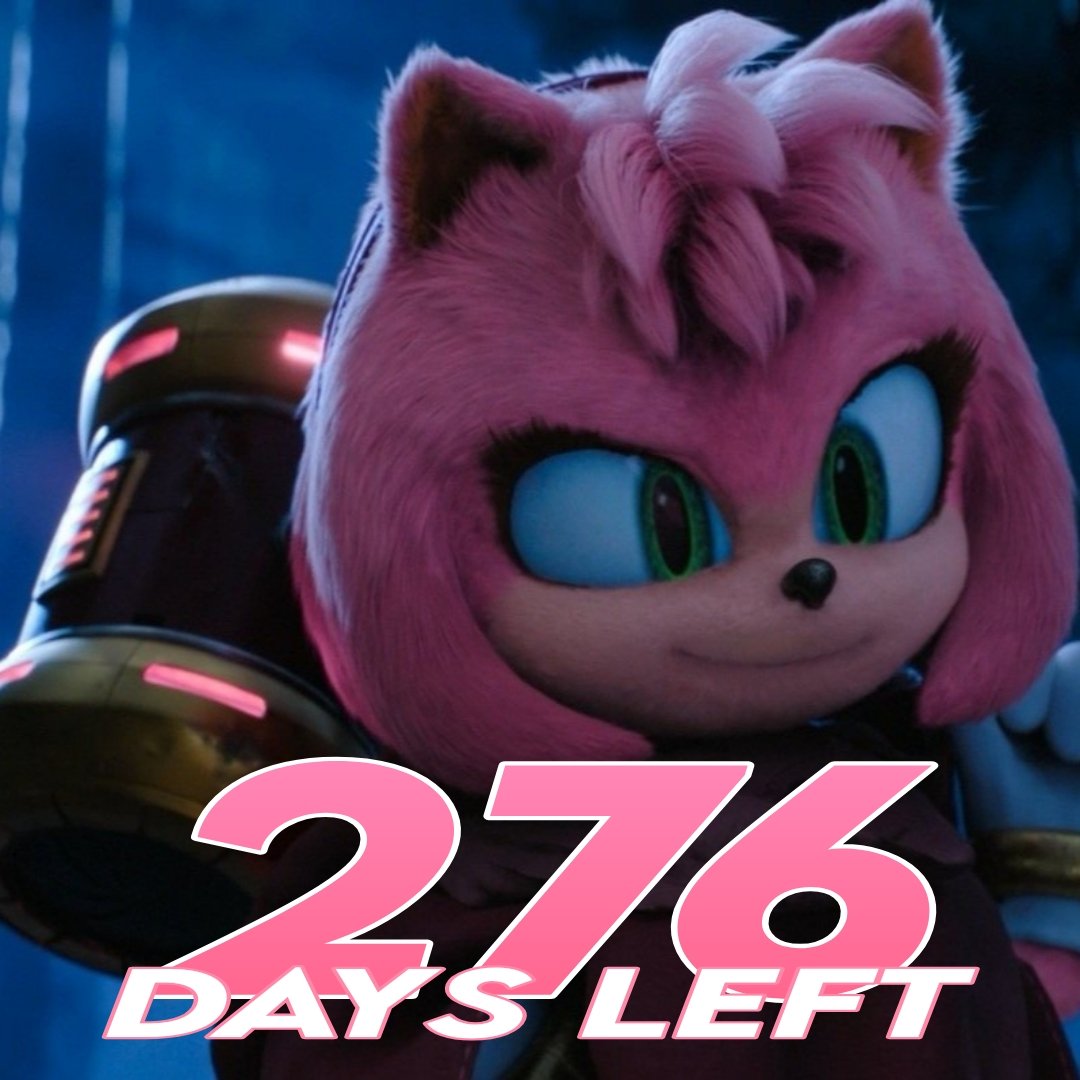 SonicCountdwn's tweet photo. Hey everyone! Hoping y'all are having a wonderful day!

276 days until #SonicMovie4 ! https://t.co/4OFqPBNSPz