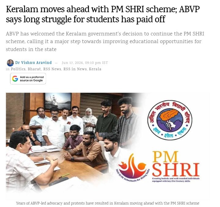 _m_aswin's tweet photo. #ABVPKeralam ✊🏼🔥
#PMSHRI https://t.co/Z3yblCzS1I