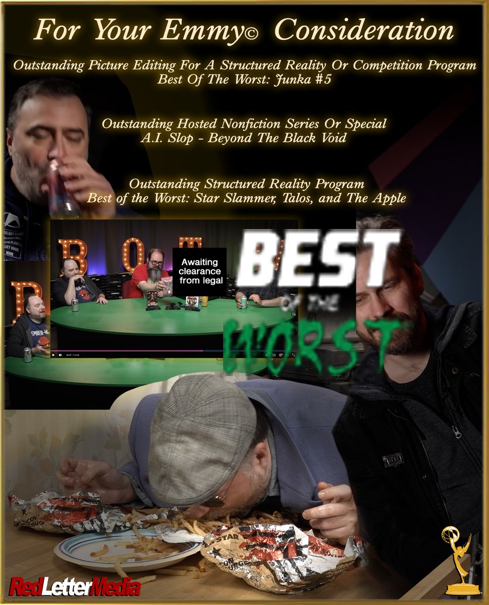 redlettermedia's tweet photo. #Emmys #FYC No one on here can vote in this, but this is our for your consideration ad. Soon to be published in *most print media. This is our year! https://t.co/hi25tzj0MC