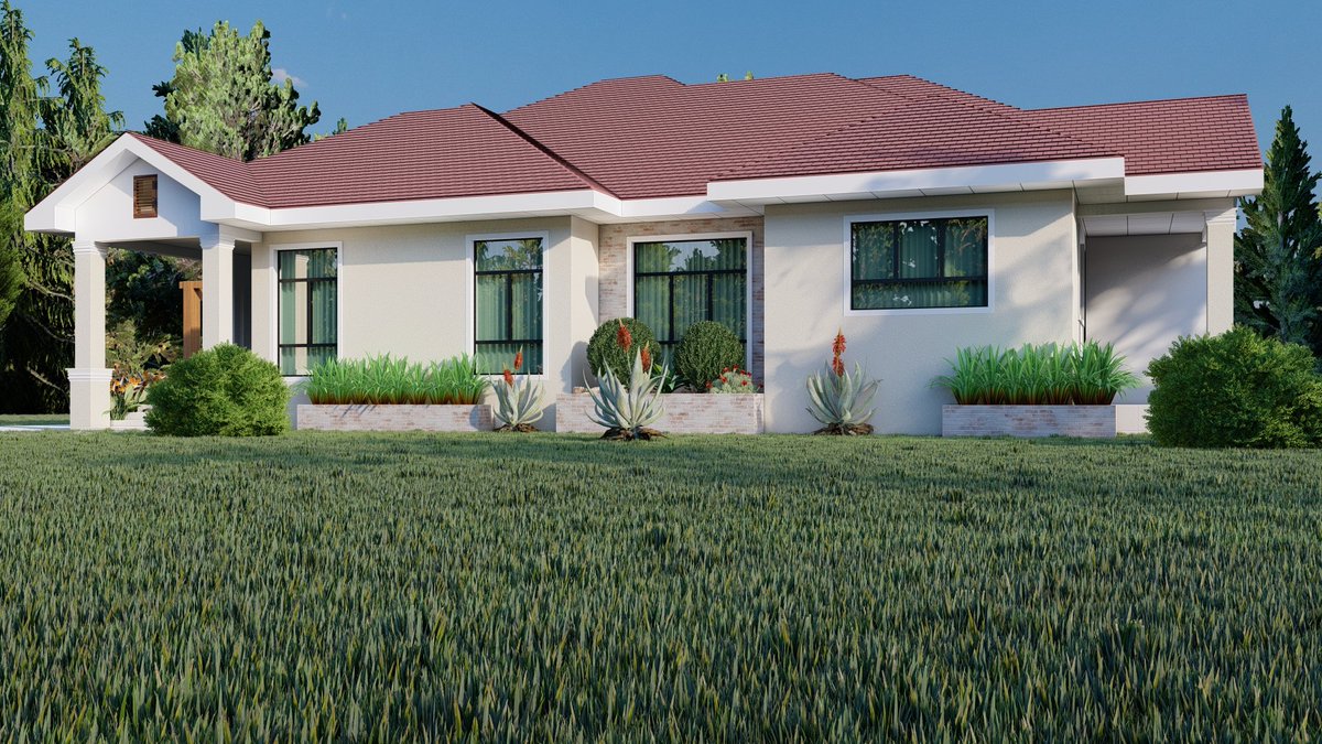 BuilderListone's tweet photo. This exemplary 3-bedroom bungalow is custom-tailored to our client's exact specifications for Siaya County. The layout blends space, functionality, and modern aesthetics to create the perfect upcountry family home. https://t.co/j2dc1FuCjm