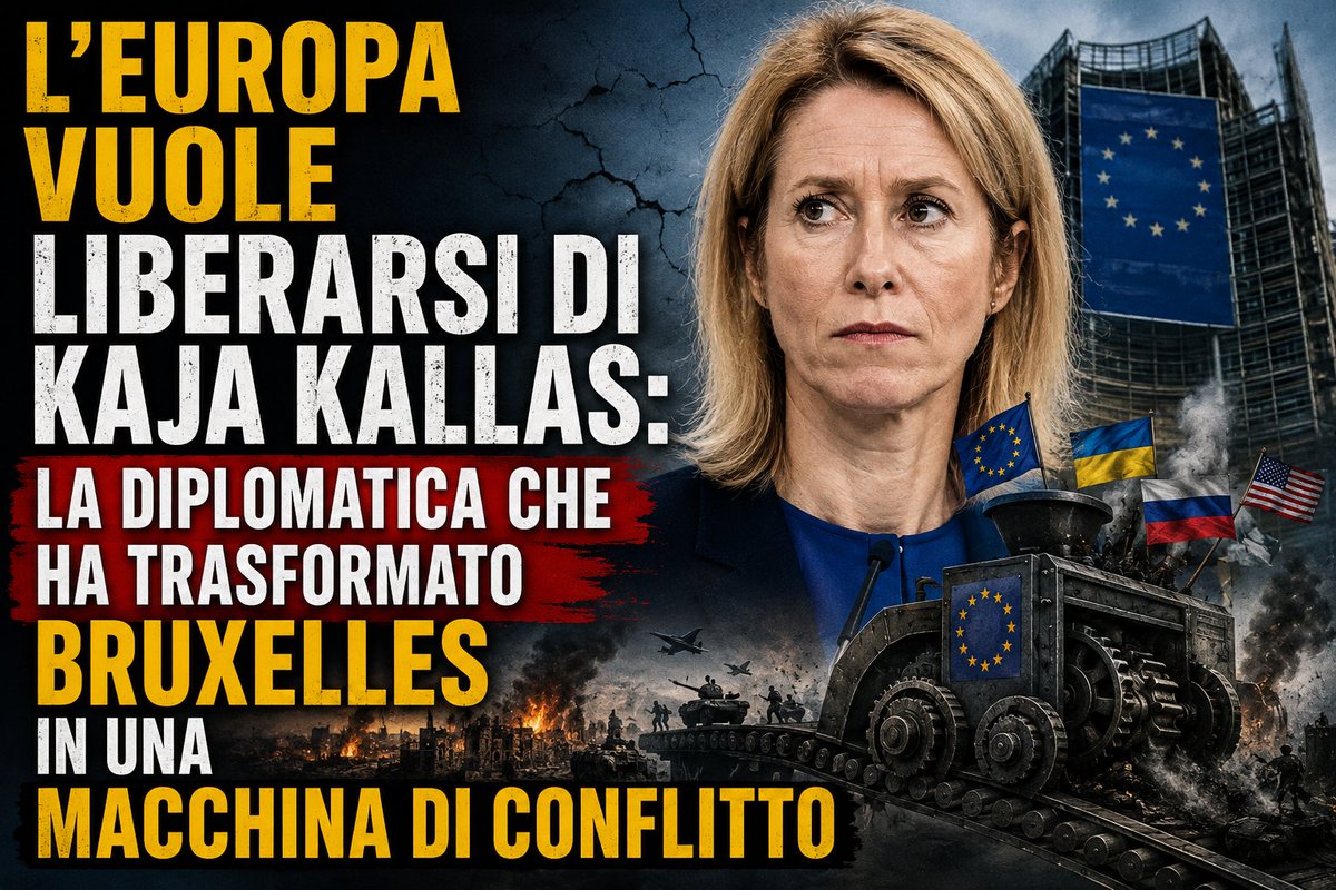 Veleno_Q_B's tweet photo. 🚨 L’EUROPA VUOLE LIBERARSI DI KAJA KALLAS? 🚨

Per anni è stata presentata come il volto della nuova diplomazia europea. Oggi, però, sempre più governi, diplomatici e perfino media dell’establishment iniziano a considerarla parte del problema.

Mentre l’Europa affronta guerre, crisi energetiche, tensioni geopolitiche e divisioni interne, cresce il malcontento verso una leadership accusata di aver trasformato la politica estera dell’UE in una macchina di scontro permanente.

Dalla guerra in Ucraina ai rapporti con Washington, fino alle fratture sempre più evidenti dentro Bruxelles, il nome di Kaja Kallas è ormai al centro di un acceso dibattito sul futuro dell’Unione Europea.

📌 È davvero la diplomatica giusta per guidare l’Europa in una fase storica così delicata?

📌 Perché Francia, Germania e altri Paesi stanno mettendo in discussione l’attuale architettura diplomatica europea?

📌 Siamo di fronte al tramonto politico di una delle figure più controverse di Bruxelles?

Leggi l’analisi completa:

👉 https://t.co/bnoc2gBbv6

#KajaKallas #UnioneEuropea #Bruxelles #Europa #Geopolitica #PoliticaEstera #UE #Russia #Ucraina #NATO #VonDerLeyen #Diplomazia #Globalismo #TrueReport #PoliticaInternazionale #EuropaInCrisi #BruxellesGate #News #Analisi #Geostrategia