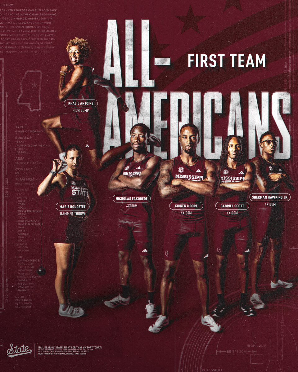 HailStateTF's tweet photo. Our All-Americans‼️

#HailState https://t.co/ROcg2ITN9U