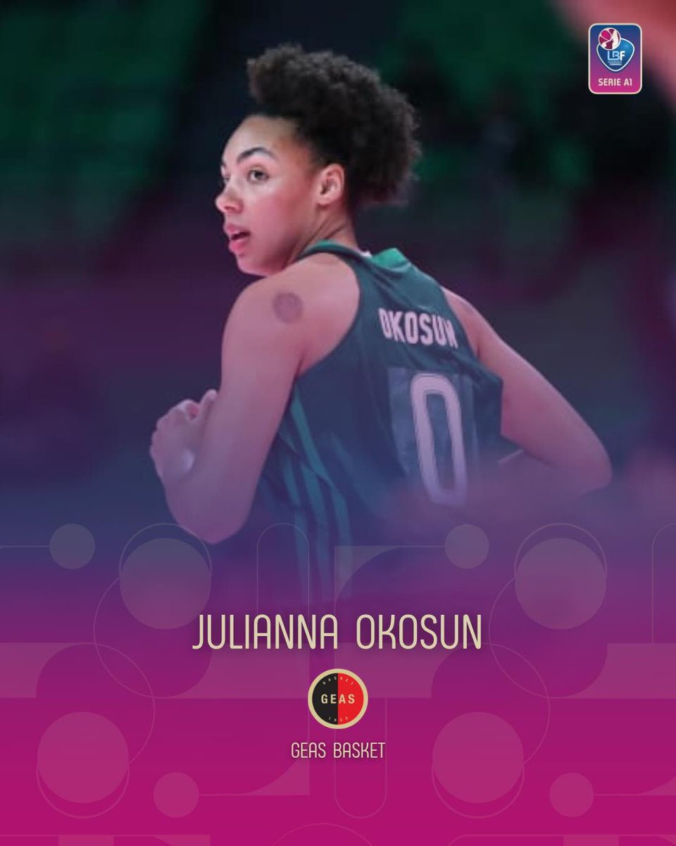 legabasketfem's tweet photo. Colpo sul mercato straniere per @geasbasket che firma la pivot Julianna Okosun, nella scorsa annata in forza al Panathinaikos 🏀

#LBFLIVE https://t.co/lFuWFbxVW1