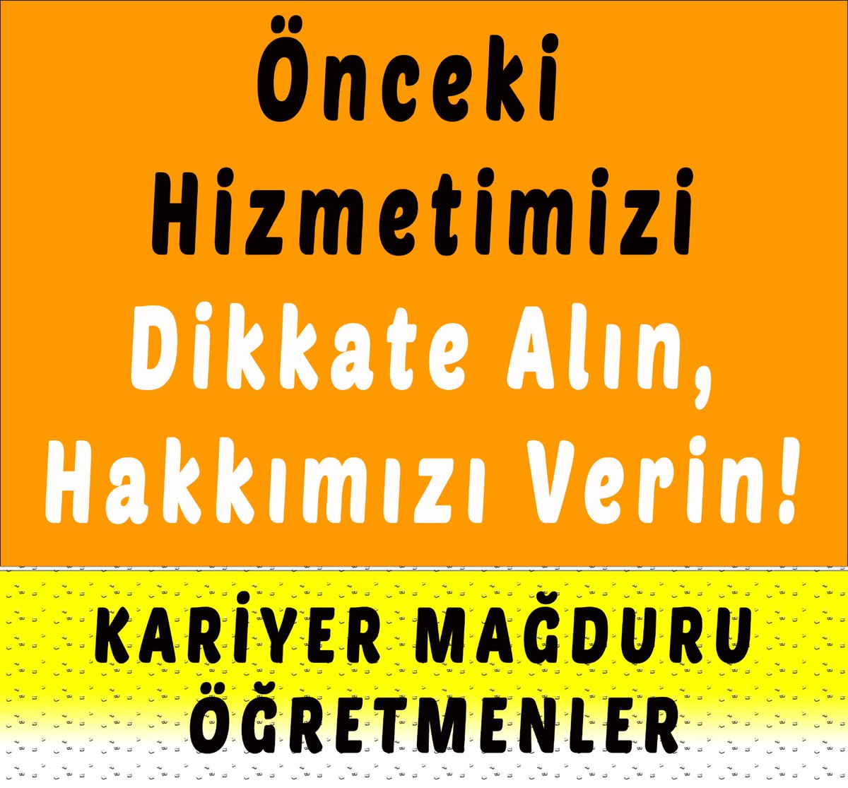 nac_servet52079's tweet photo. @ozlem_bilisik @Alim17919260 @ogretmenlersyfs @Yusuf__Tekin @_aliyalcin_ @oguzozat @TalipGeylan06 @kademozbay_ @KemalIrmak_ Kariyer Mağduru Öğretmenler olarak ÖMK Kariyer sisteminde, MEB öncesi hizmetimiz sayılmadığı için hak kaybı yaşıyoruz. Yönetmelik güncellenmeli.

@Yusuf__Tekin
@RTErdogan
@Akparti
@TalatAtilla
@TBMMresmi
@MhpTbmmGrubu
@eyupkadirinan
@hasandogan
@AbdullahDamar27
@CBegitimogretim https://t.co/huXrlfpT60