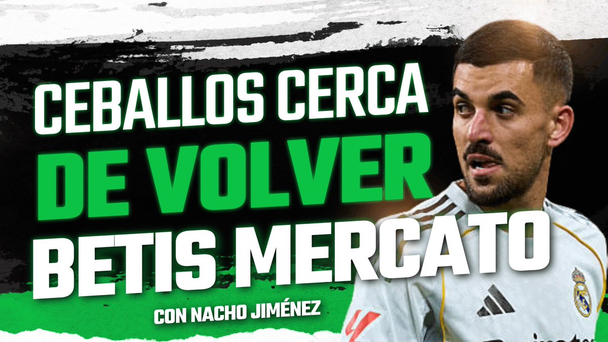 SantiagNarvaez's tweet photo. 🟢 ¡Ya estamos en DIRECTO con la ÚLTIMA HORA de DANI CEBALLOS!

👉 La rescisión de contrato con el Real Madrid, los próximos pasos a seguir para recalar en el #RealBetis, y mucho más. En https://t.co/Ll75LzycyL

#Fichajes https://t.co/X1qPKmJ7EV
