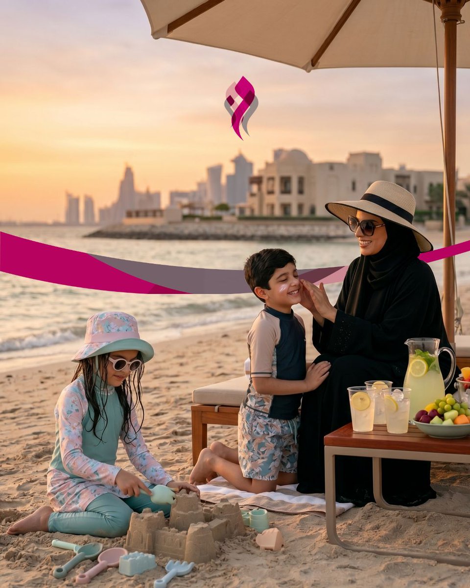 qatarnanny's tweet photo. يستدعي حرّ الصيف القطري الشديد مزيدًا من الوعي في رعاية الأطفال. حيث يفرض علينا مزيداً من الحذر. احمِ طفلك من الإجهاد الحراري بمتابعة علاماته (احمرار، دوار، تعب مفاجئ).
الترطيب، الظل، والملابس الخفيفة هي خط الدفاع الأول. 
#Summer #QNTA https://t.co/UJw0Cv487t