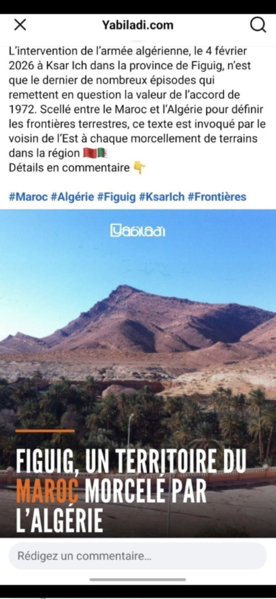 RedaRed31324386's tweet photo. @FedaMagh2 @Jordanretro0023 @CHEKEMTONK213 Non, on a tellement peur du maroc qu’on lui a chassé ses agriculteurs, repris l’aich , repris el arja et violé ses frontières chaque mois☺️☺️ https://t.co/7r6VCQfdXC https://t.co/NXXlTvz5ff