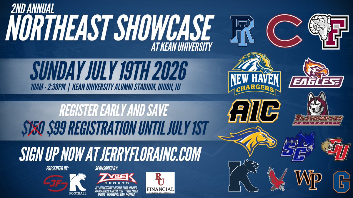 CoachEvanDurand's tweet photo. 2⃣ WEEKS LEFT TO REGISTER AT A DISCOUNTED RATE!

🏈 Drills run by current college coaches
⏱️ Laser combine testing from @ZybekSports
⭕️ Multiple schools evaluating from D1 / D2 / D3 programs

Sign Up Link ➡️ https://t.co/2aFhMU8TxF https://t.co/COi4tel4df