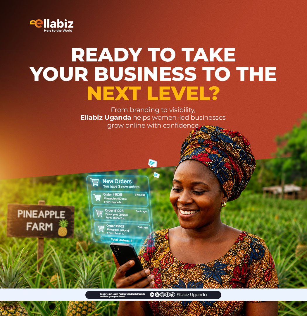 ellabiz_Uganda's tweet photo. Your business deserves to be seen. 
Ellabiz Uganda helps women-led brands grow online with confidence. From branding to visibility, we take you to the NEXT LEVEL 
#EllabizUganda #HersToTheWorld #WomenInBusinessUG #SupportWomenEntrepreneurs #BuyUgandan https://t.co/ncaV0xYtsM