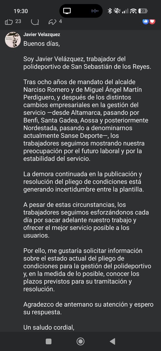 thegamejl's tweet photo. El Concejal de Deportes de @sansecomunica debe DIMITIR. Desde el día 1 ha demostrado Incompetencia y desconocimiento sobre la labor de un Concejal. Los trabajadores de los Polideportivos están en una delicada Situación @IISanse @SanseQuejas @diariodesanse @mas_sanse @sanselimpio https://t.co/QN3M08L1xX