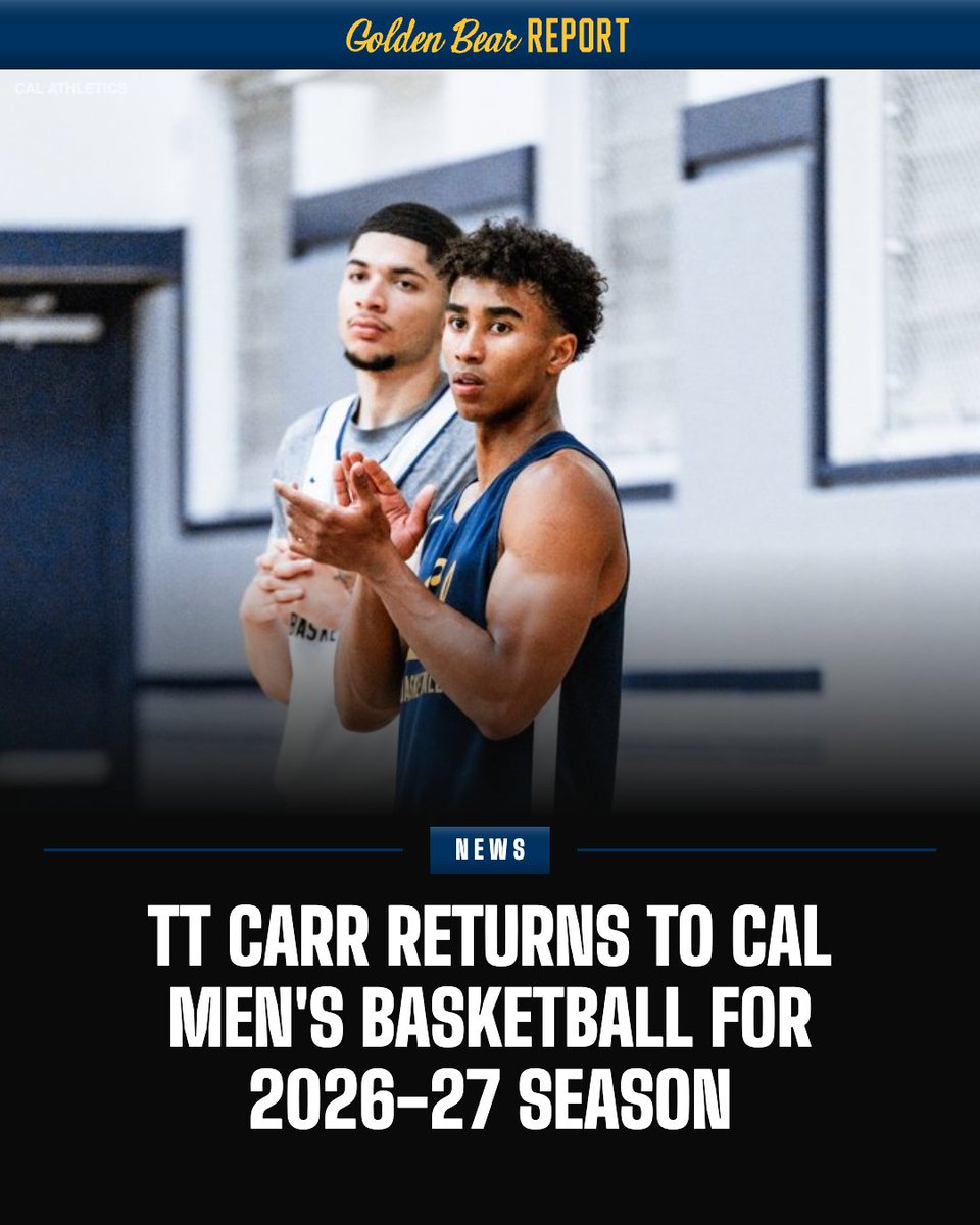 Thomasdunn24's tweet photo. Cal Athletics updated the Men’s Basketball roster with practice getting underway and a familiar face is back with the Bears 

TT Carr returns to Berkeley

https://t.co/NoEbmZGsOp https://t.co/mNVYPZTTHg