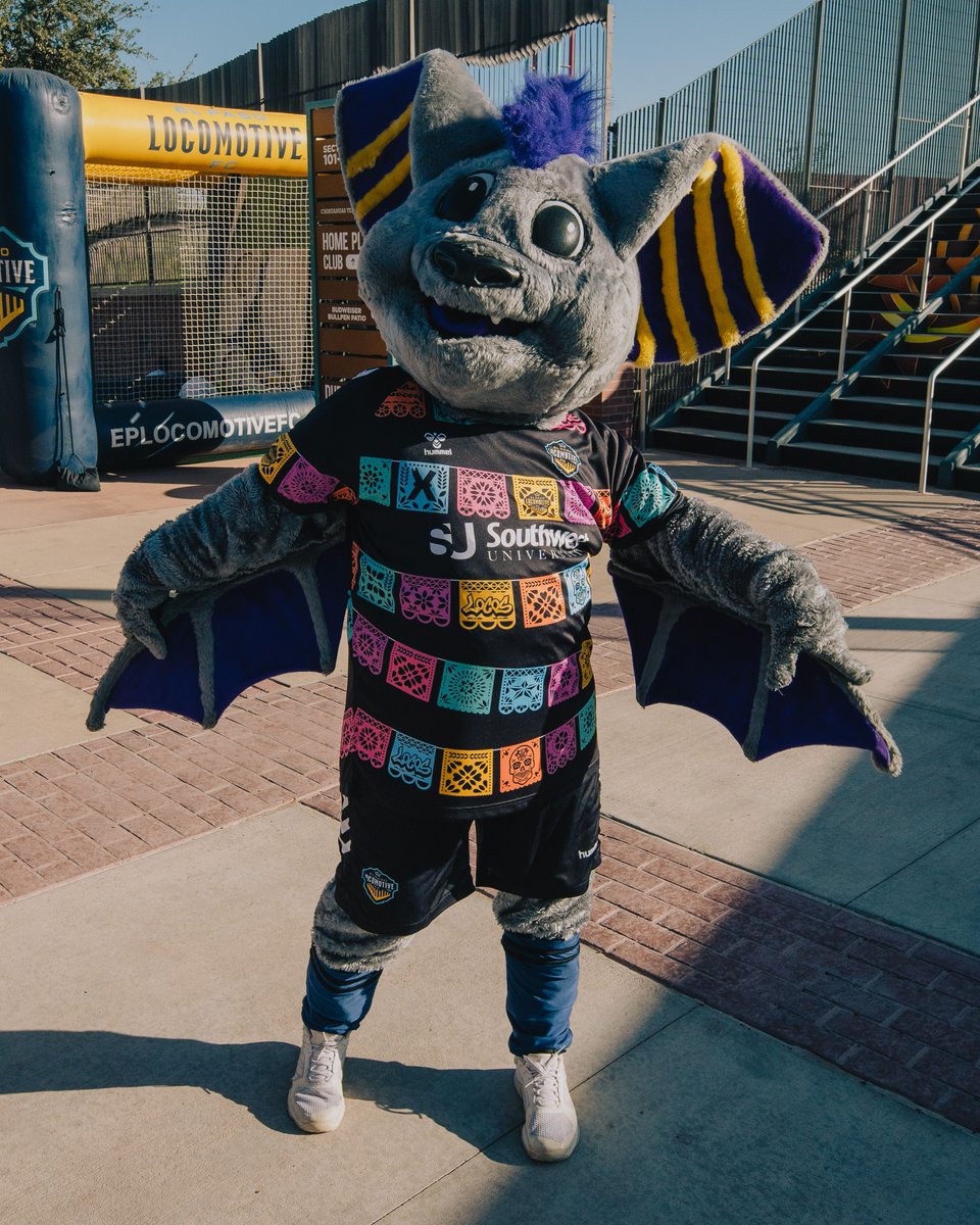 eplocomotivefc's tweet photo. Happy National Mascot Day to our favorite bat! 🦇💙
We love you, Ozzy!!!!

#VamosLocos #VamosElPaso https://t.co/dyTJEcDuhA