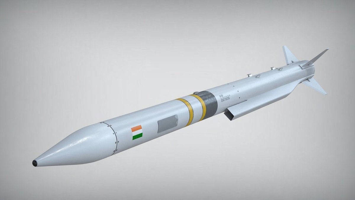 Brics_Timesx's tweet photo. JUST IN: 🇮🇳

India’s Astra Mk-III “Gandiva” is expected to become the country’s longest-range air-to-air missile.

Estimated range: 300–340 km.

With a Meteor-like ramjet propulsion system, it is designed to retain high speed and energy deep into the engagement zone.

India’s air combat reach is entering a new era.