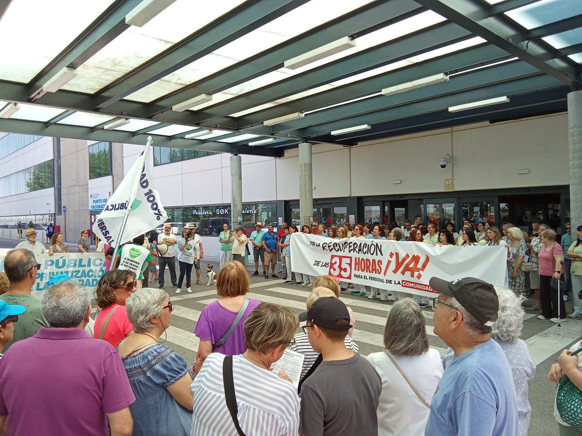 matsmadrid's tweet photo. Concentración Hospital del Sureste. Contra el proceso de abandono del hospital y por las 35 horas
https://t.co/hyJctOE8YT https://t.co/mki2giP5cc