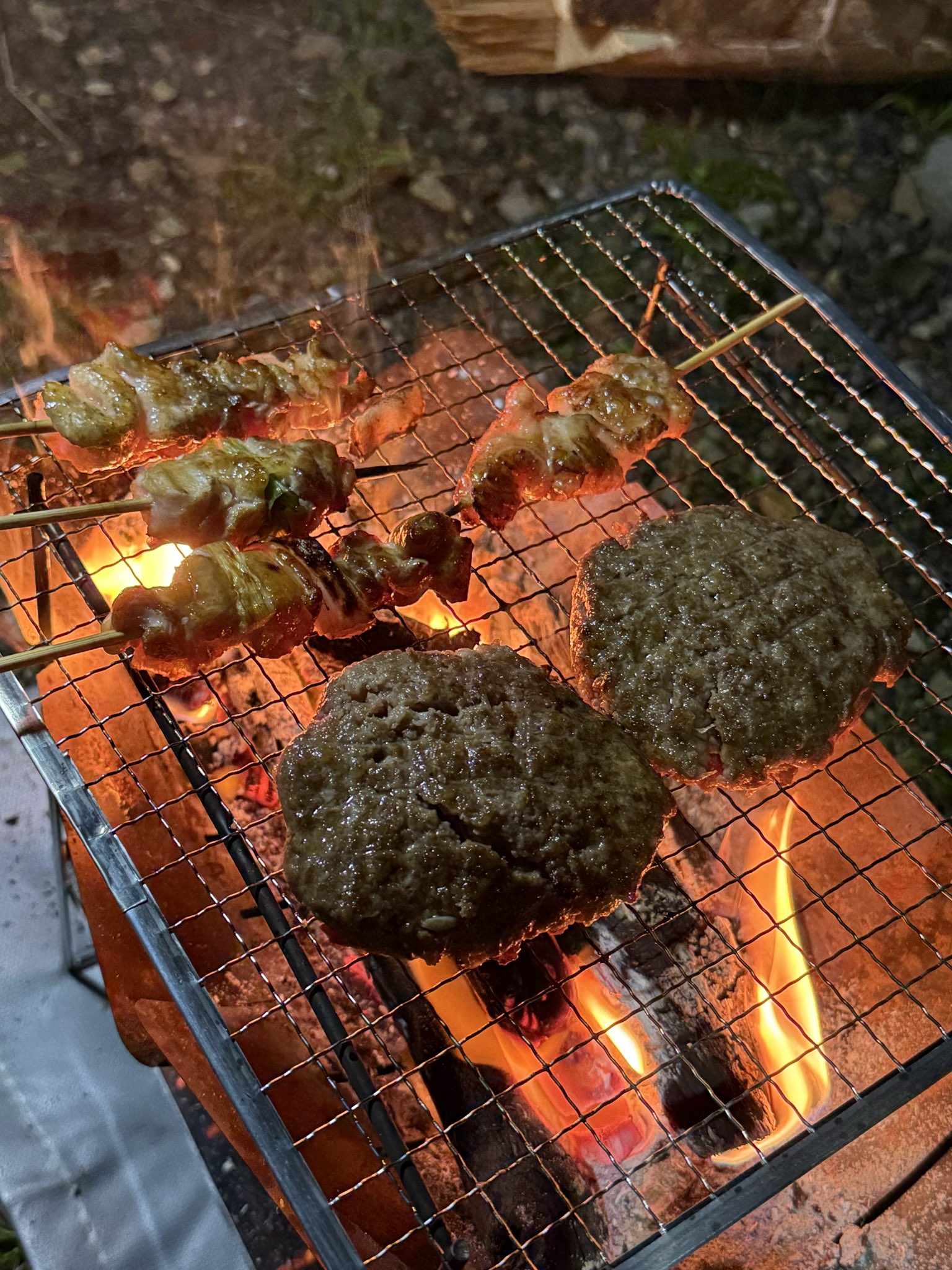 4 pic. さやかちゃんとキャンプに行って来たよ🏕️樹海に癒されました。苔がたくさん生えていてジブリっぽいところにテント張ったよ。 ほぼ貸切で森を堪能出来ました。 私は軍幕風テントを張ったよ。 https://t.co/JNRnv6sETJ