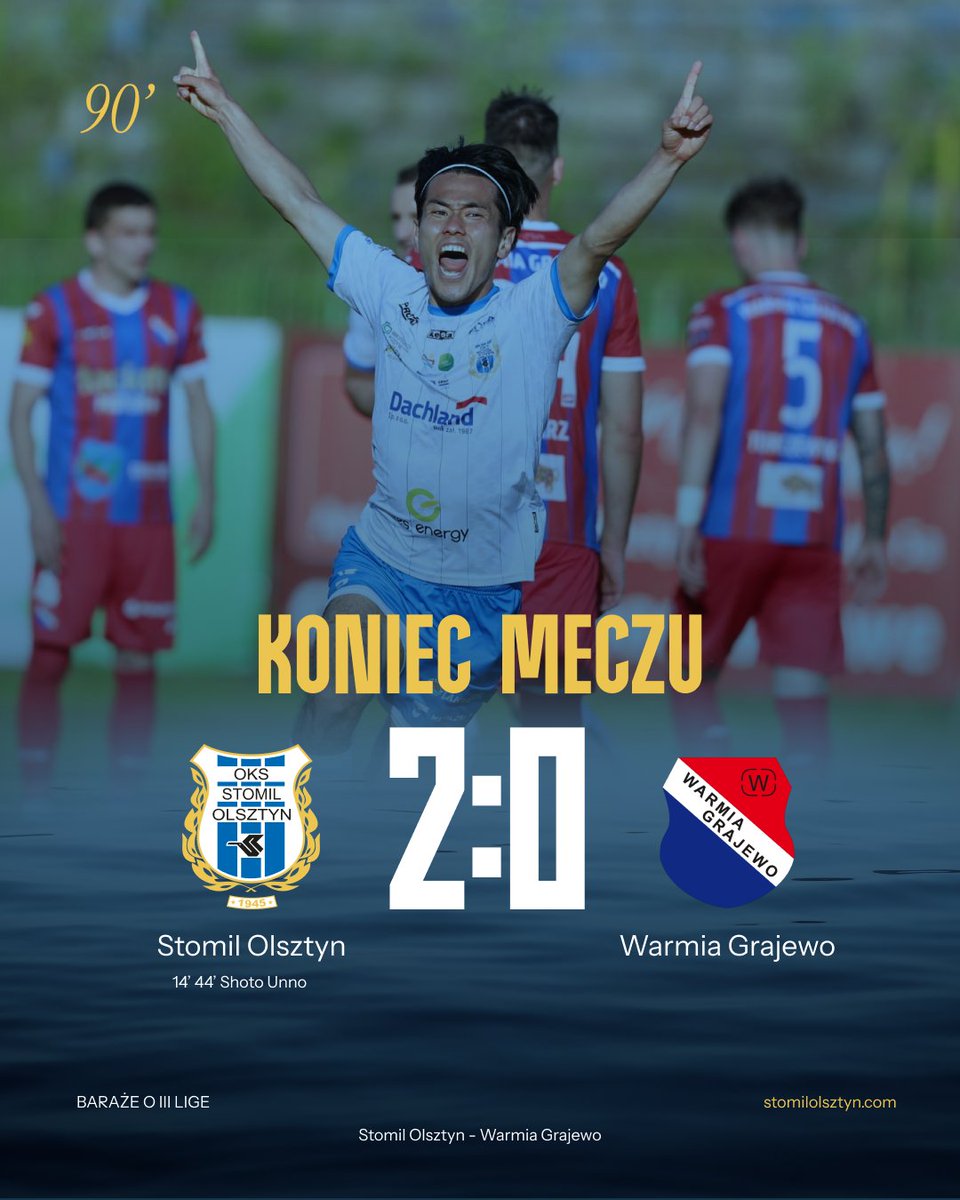 StomilOlsztynSA's tweet photo. ⚪🔵 MELDUJEMY SIĘ W FINALE BARAŻY!

- - - - - - -
#STOWRM

@Miasto_Olsztyn https://t.co/vhxKreUE3G