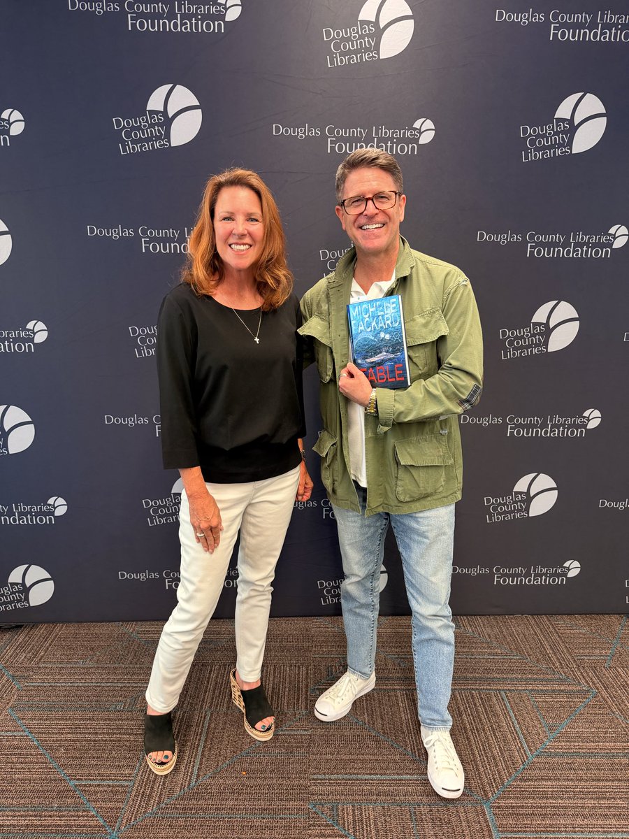 aesopstories's tweet photo. Years ago, I thanked @BradThor in the acknowledgments of my second novel for inspiring me to write.

Yesterday, I got to show him that page in person at the launch of Choke Point—and he even posed with my book. 🤗

Funny how life comes full circle.
#BradThor #ChokePoint #AuthorLife