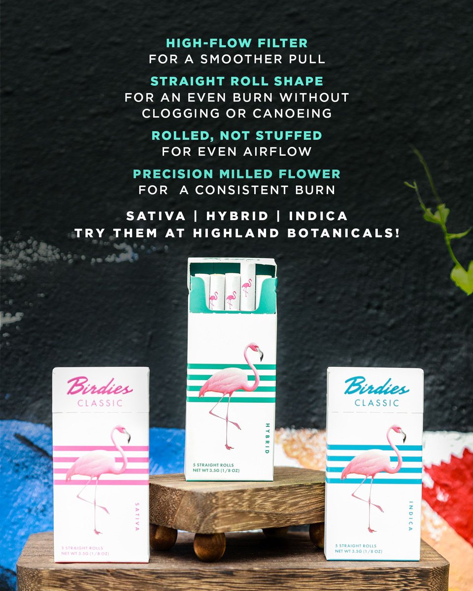 HighlandBotan's tweet photo. Some little #Birdies told us you’ve been looking for a better #pre-roll 👀🦩

🌸 Sativa
✨ Hybrid
🌙 Indica

Stop by Highland Botanicals and check out Birdies:
📍 24 Highland Avenue | Piermont, NY

21+ only. Licensed New York retailer. https://t.co/wRuR2gDZN8