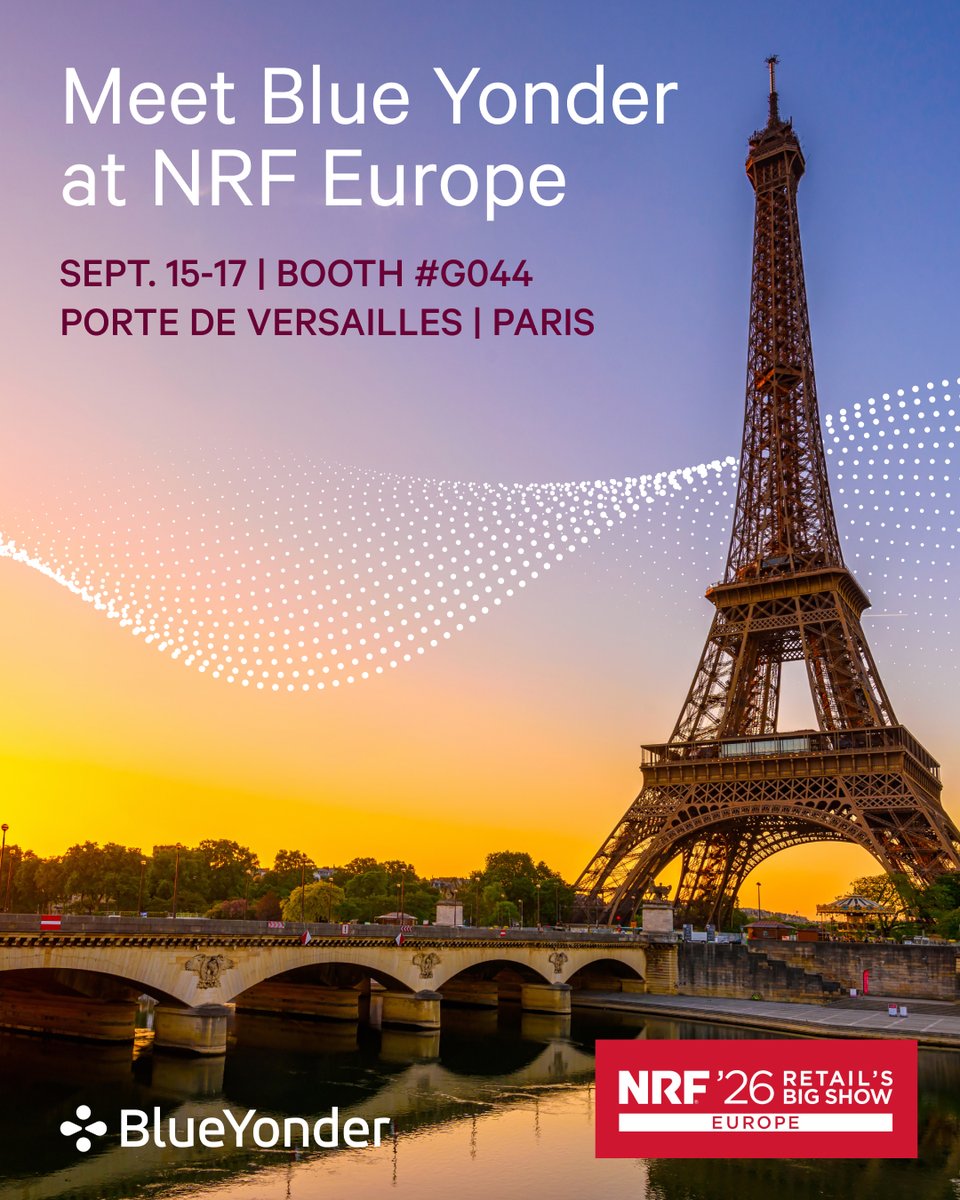 BlueYonder's tweet photo. Something different is coming to NRF Europe.
Not just a booth. Not just another meeting on the show floor. An experience designed around the challenges retailers are solving right now.
Stay tuned. https://t.co/QxZm1Qspmt
#NRFEurope https://t.co/GRFD6j4dtw
