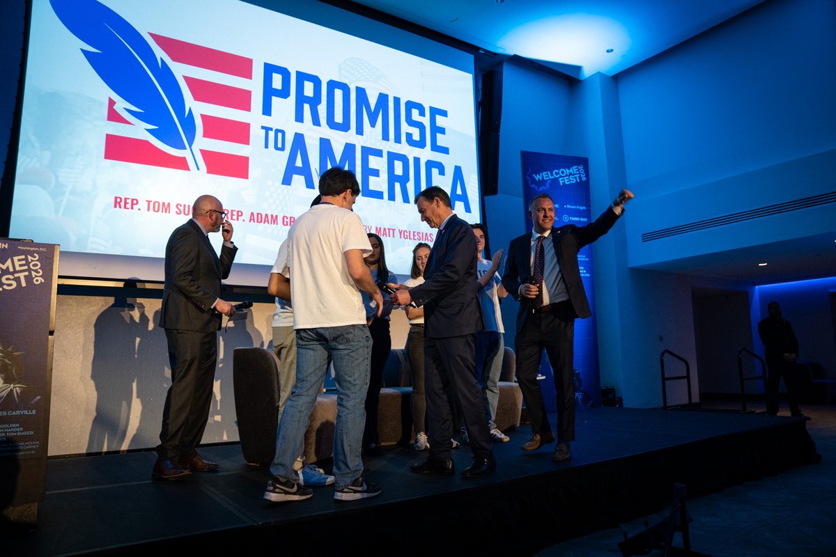 thepromise2026's tweet photo. Two weeks ago today, @AdamGrayCA and @Tom_Suozzi signed a Promise to be proud of America. Americans want patriotic leaders who are relentless in their pursuit to make their country better. Let's build a patriotic Democratic Party that delivers for all Americans. 🇺🇸 https://t.co/2YEt6mPaWA