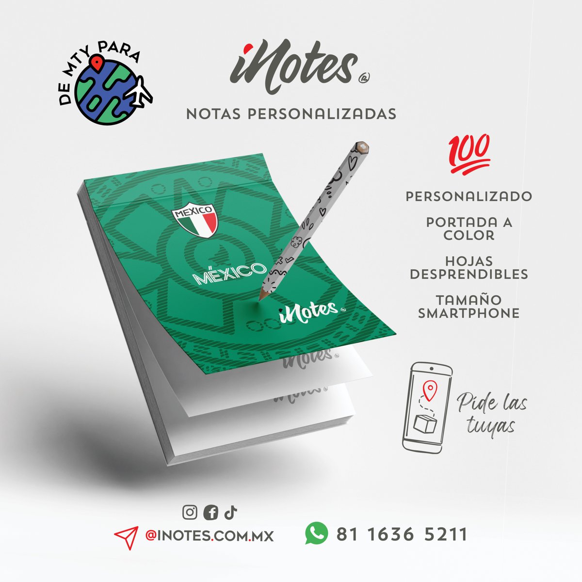 iNotes_com_mx's tweet photo. ✨ ¡Descubre iNotes! ✨

🔥 Personalizadas con tu diseño y estilo, llévalas a todos lados

Cute, prácticas y listas para todo

Envíos desde #Monterrey 
8116365211

#mundialdefútbol2026  #FIFAWorldCup #miselecciónazteca https://t.co/iOWPbViAC7