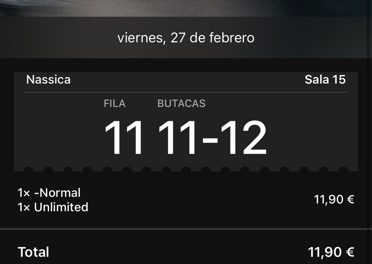 javisxtx's tweet photo. @GonzaEmkey @AlvaroRyan9 @drio_RSG @Marf_Miguel @SalaAbiertaES @Cinesa No han subido ninguna precio, y no, no me paga cinesa. Foto del 27 de febrero, Viernes. Marty Supreme y sesión normal. https://t.co/a05UTmQvht