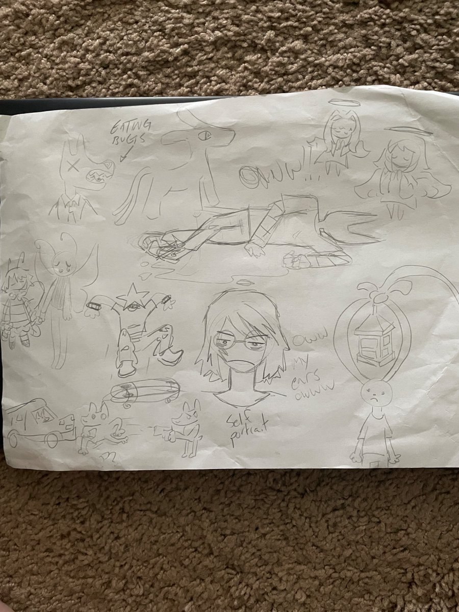 thatrandommeow's tweet photo. I forgot where i put my backpack this is what i drew cuz finals is boring https://t.co/1vMhGTzhM2
